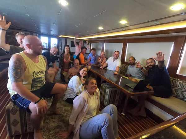 Guests enjoying their time on board of Dive-Hurghada boat